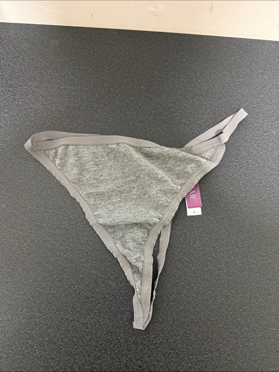 Adore Me Other - Adore Me Gray Cotton Thong Panty